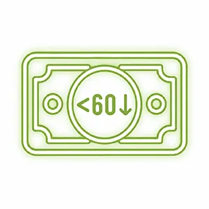 پایین‌تر از 60 میلیون تومان