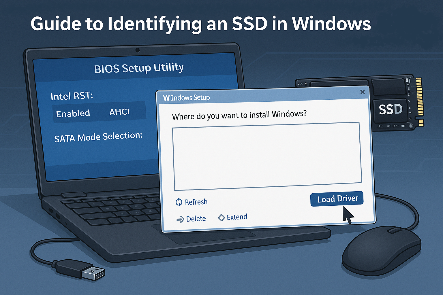 راه حل مشکل شناسایی اس اس دی در هنگام نصب ویندوز !